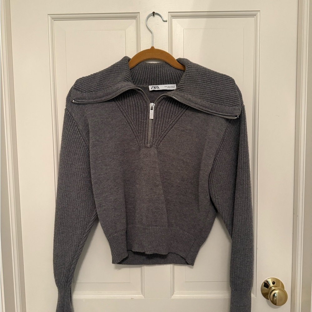 Zara Charcoal Cowl Neck Sweater